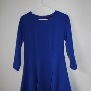 Royal Blue lined skater dress